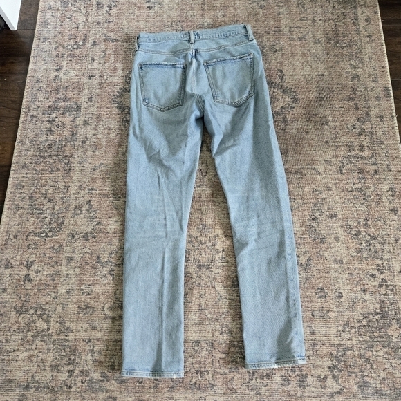 AGOLDE Toni Mid Rise Skinny in Daylight Light Blue Denim Jeans Ankle Cropped 25 - Picture 8 of 9